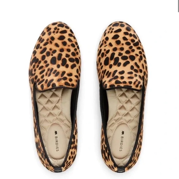 Birdies The Starling Cheetah Calf Hair Leopard Print Loafer Flats Size 8 - Picture 2 of 11